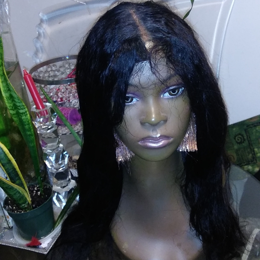 T part a hundred percent Human Hair lace front wig